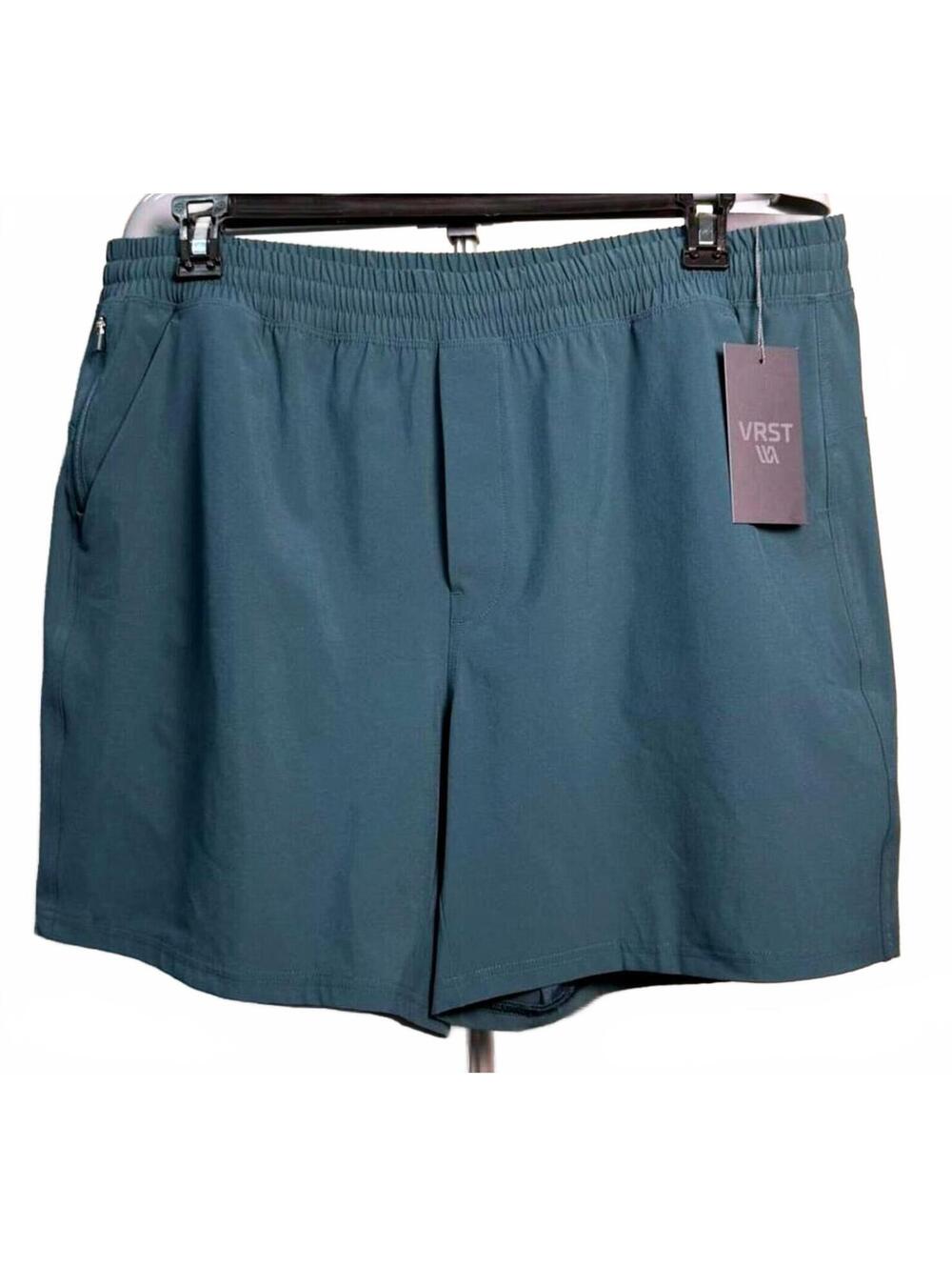 VRST Men's XL Athletic Shorts 7' All In One Unlined Teal Blue Athleisure NWT